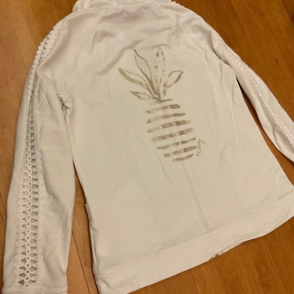 Lilly Pulitzer Zip Sweatshirt with Pineapple - Picture 2 of 11